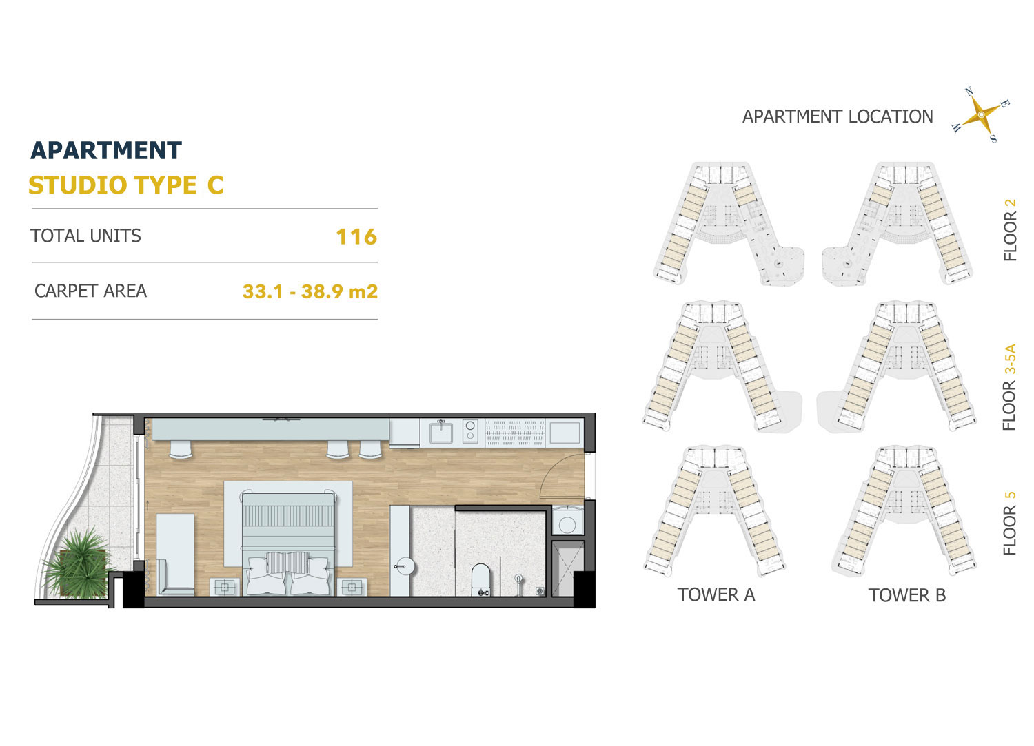 Layout Of Apartment - Shantira LegaSky Condos